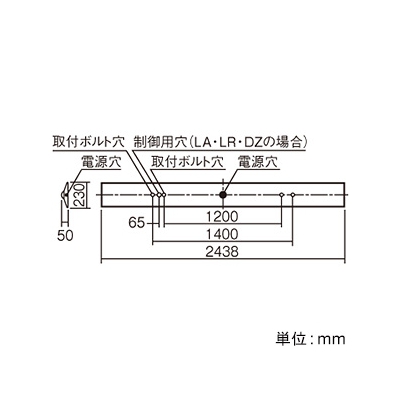 一体型LEDベースライト 《iDシリーズ》 110形 直付型 Dスタイル W230