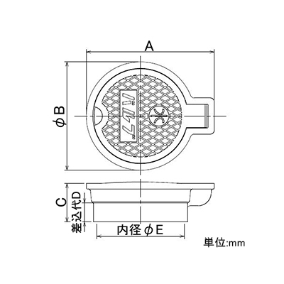 カクダイ バルブボックス 呼び100 サイズφ141×166.5mm  626-300-100 画像2