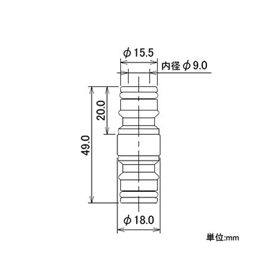 カクダイ メタルニップル 散水・屋外冷却用  567-031 画像2