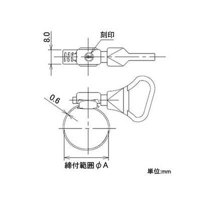 カクダイ 強力キカイバンドC 指ネジ式 散水・屋外冷却用 ホース用 締付範囲12～20mm  5361-B 画像2