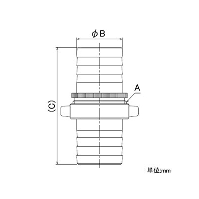 カクダイ カップリング タケノコ式 散水・屋外冷却用 タケノコ外径38mm 黄銅製  5141-40 画像2