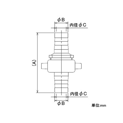 カクダイ カップリング タケノコ式 散水・屋外冷却用 タケノコ外径19mm PA製  514-105-18 画像2