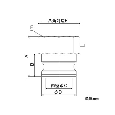 カクダイ アダプター 大口径ホース接手 完全止水式 散水・農水用 呼び25 ネジ(Rc)×オス  518-032 画像2