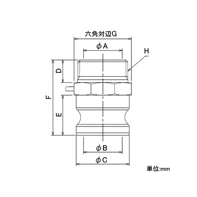 カクダイ アダプター 大口径ホース接手 完全止水式 散水・農水用 呼び30 ネジ(R)×オス  518-043 画像2