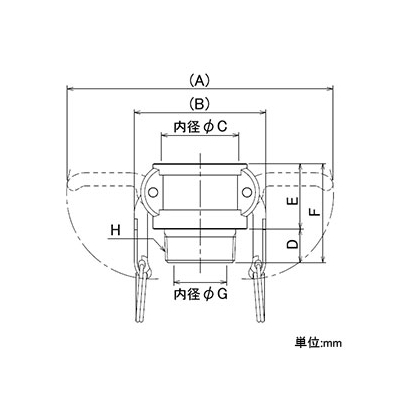 カクダイ カプラー 大口径ホース接手 完全止水式 散水・農水用 呼び25 ネジ(R)×メス  518-012 画像2