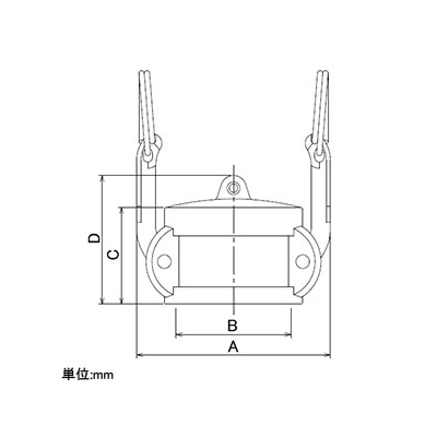 カクダイ ダストキャップ 大口径ホース接手 完全止水式 散水・農水用 呼び25 プラグ×メス  518-072 画像2