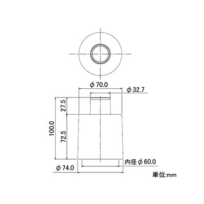 カクダイ ホースジョイント 雨水タンク用部品 呼び50  571-517-50 画像2