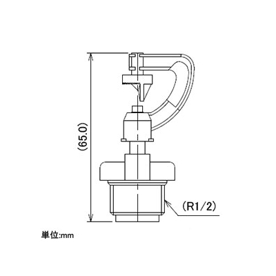 カクダイ ミストスプリンクラー 小型タイプ 取付ネジR1/2 散水角180°  576-923 画像3