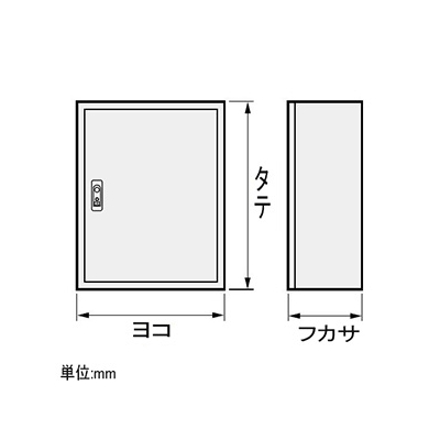 日東工業 盤用キャビネット 露出形 木製基板付 横300×縦800×深120  B12-38 画像2