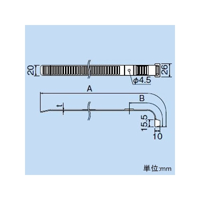 因幡電工 結束バンド 《ビッグタイ》 幅広タイプ 適用結束径φ20～50mm 20本入  BT-200N 画像2