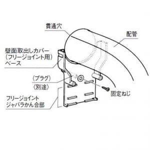 パナソニック 《スッキリダクト》 壁面取出しカバー フリージョイント用 60型 アイボリー  DAS2601W 画像3