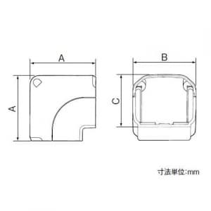 パナソニック 《スッキリダクト》 エクスターナルエルボミニ 60型 アイボリー  DAS4260W 画像3