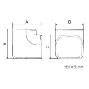 パナソニック 《スッキリダクト》 インターナルエルボ 室内用 60型 アイボリー  DAS43607W 画像3