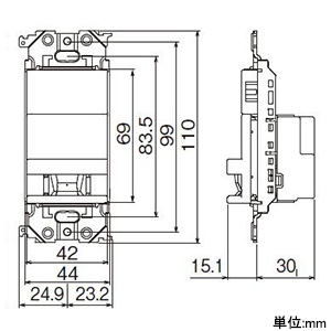 パナソニック 熱線センサ付自動スイッチ子器 《かってにスイッチ》 DC12V ブランクチップ付 マットグレー  WTA19119H 画像4