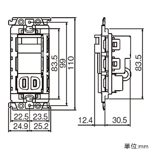 パナソニック 埋込熱線センサ付ナイトライト LED電球色 明るさセンサ・コンセント付 グレー  WTL4065HK 画像3