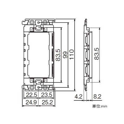 パナソニック 埋込コンセント用絶縁取付枠  WTL3710K 画像2