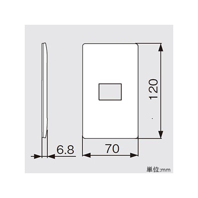 パナソニック コンセントプレート 1連用 1コ用 マットグレー  WTL7001HK 画像2