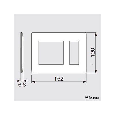 パナソニック コンセントプレート 3連用 2連接穴+3コ用 マットホワイト  WTL7503WK 画像2