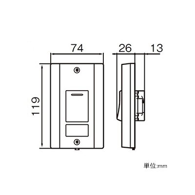 パナソニック 防水埋込スイッチD 両切 15A 300V  WS60239H 画像2