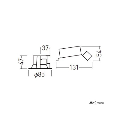 パナソニック 【受注生産品】LEDダウンライト LED40形 白熱灯60形器具相当 埋込穴φ75 温白色 広角30° ブラック  NNN71032BLE1 画像2