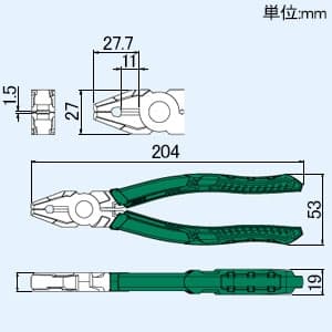 エンジニア ネジザウルスRX 頭の低いネジ・大きいネジ用 全長190mm  PZ-59 画像4