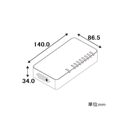 ELECOM(エレコム) ギガビットスイッチングハブ 1000BASE-T対応 プラスチック筐体 電源外付けタイプ 8ポート エコ省電力タイプ ループ検知機能搭載 マグネットなし ブラック  EHC-G08PA2-B 画像3