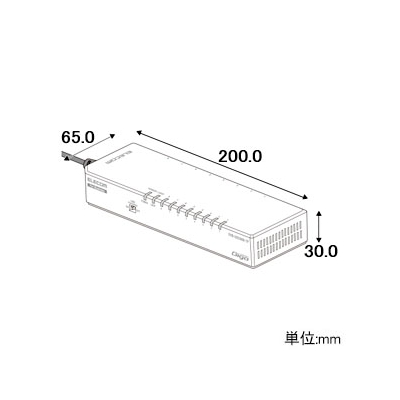 ELECOM(エレコム) タップ型スイッチングハブ 100BASE-T対応 法人向け ギガモデル プラスチック筐体 電源コード一体型 電源内蔵タイプ 8ポート ループ防止機能搭載  EHB-UG2A08-TP 画像3