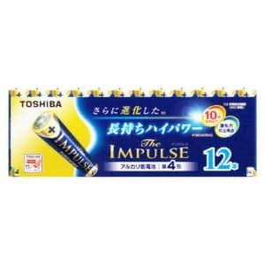 東芝 アルカリ乾電池 単4形×12本入 まとめパック 《The IMPULSE》 LR03HS12MP