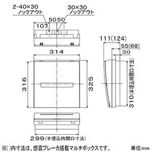 パナソニック 交流集電盤 《コスモパネル》 住宅屋内用 全量買取住宅向け 露出・半埋込両用形 主幹75A 12kW以下  BQE87PV2 画像3