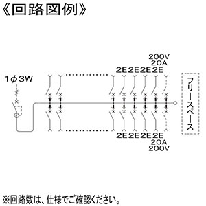 パナソニック 住宅用分電盤 《コスモパネル》 エコキュート・IH対応 露出・半埋込両用形 14+2 主幹50A リミッタースペースなし フリースペース付  BQEF85142B2 画像2