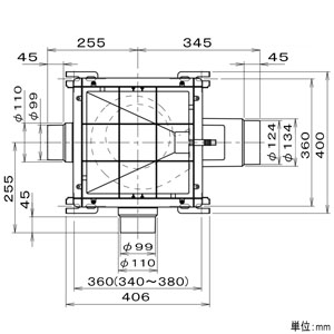 パナソニック 小口径セントラル換気システム 天井埋込形 標準タイプ 適用パイプφ100・125mm  FY-20KC6A 画像2