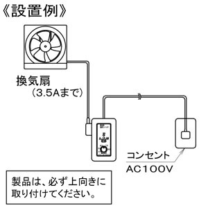 パナソニック 換気用温度スイッチ 露出形 コード付タイプ 単相100V 3.5A  FY-ST032 画像3