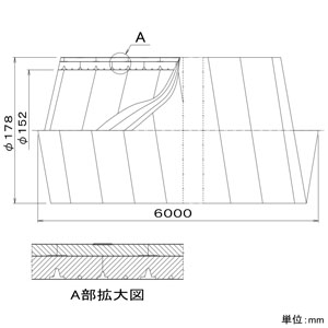 パナソニック 断熱チューブ 呼び径φ150mm 長さ6m  FY-KXH606 画像2