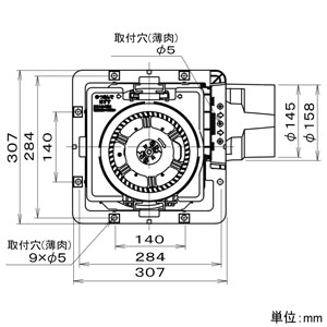 パナソニック 天井埋込形換気扇 ルーバー別売タイプ 常時・局所兼用 埋込寸法□270mm パイプ径φ150mm 風圧式高気密シャッター付  FY-27JD8 画像3