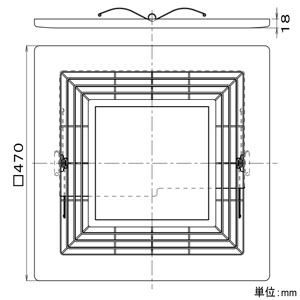 パナソニック 専用ルーバー 天井埋込形気調換気扇用 角形・フラットパネルタイプ ホワイト  FY-LZ12-W 画像2