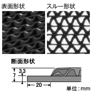 テラモト 屋外マット 《スーパーダスピット》 ふちなしタイプ 90?×6m 灰  MR-133-055-5 画像2