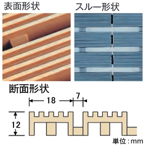 テラモト フリーラインマット ジョイント式 150×300mm 緑  MR-080-072-1 画像2