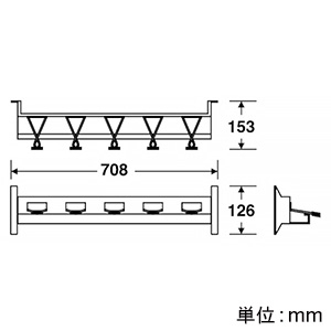 テラモト モップハンガーD型 壁掛式 壁面固定タイプ 5本掛  CE-491-205-0 画像2