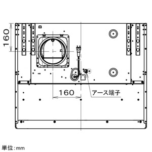 パナソニック フラット形レンジフード エコナビ搭載 60cm幅 パイプ径φ150mm 換気連動機能付  FY-60DED3-S 画像2