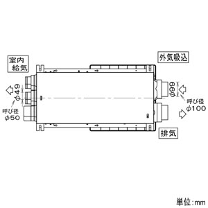 パナソニック 熱交換気ユニット カセット形 微小粒子用フィルター搭載 パイプ径φ100・φ50mm  FY-14VBD2ACL 画像2