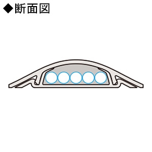 ELECOM(エレコム) 床用モール 幅60mm 長さ1m ベージュ  LD-GA1407 画像2