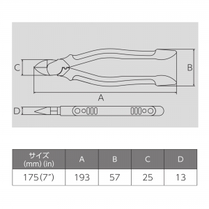 フジ矢 ハイパワー強力ニッパ(エラストマーカバー付)  370HG-175 画像6