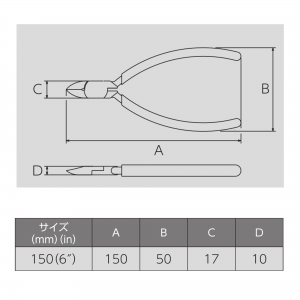 フジ矢 マイクロニッパ(樹脂カバー付)  120BS-150 画像5