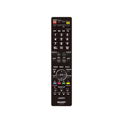 YAZAWA公式卸サイト】TVリモコン 英語表記 AN-58RC1E シャープ