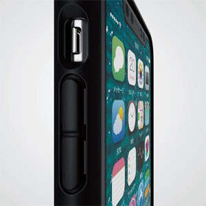 ELECOM ハイブリッドケース ≪TOUGH SLIM LITE≫ iPhoneXR用 耐衝撃タイプ ワイヤレス充電対応  PM-A18CTSLFCBK 画像3