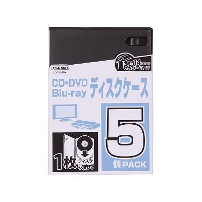 YAZAWA(ヤザワ) 【生産終了】1枚収納ディスクケース 5枚入 COA202BK