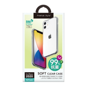 PGA iPhone 12/12 Pro用 抗菌TPUクリアケース クリア  PG-20GTP01CL 画像2