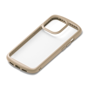 PGA iPhone 13 Pro用 ガラスタフケース ラウンドタイプ ベージュ  PG-21NGT03BE