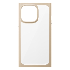 PGA iPhone 13 Pro用 ガラスタフケース スクエアタイプ ベージュ  PG-21NGT07BE 画像3