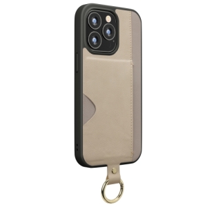 PGA iPhone 13 Pro用 ポケット付 ハイブリッドタフケース ベージュ  PG-21NPT05BE 画像6